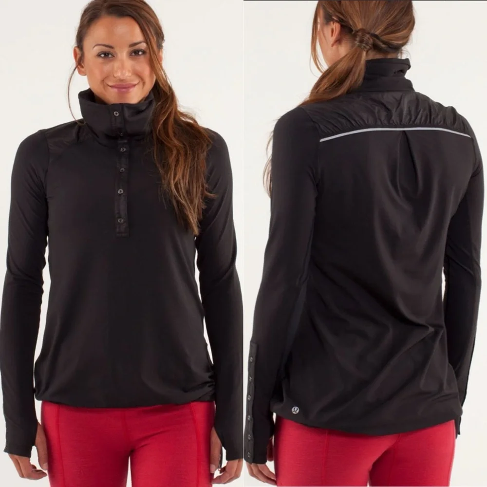 lululemon Pedal Power‎ Long Sleeve Rulu Black